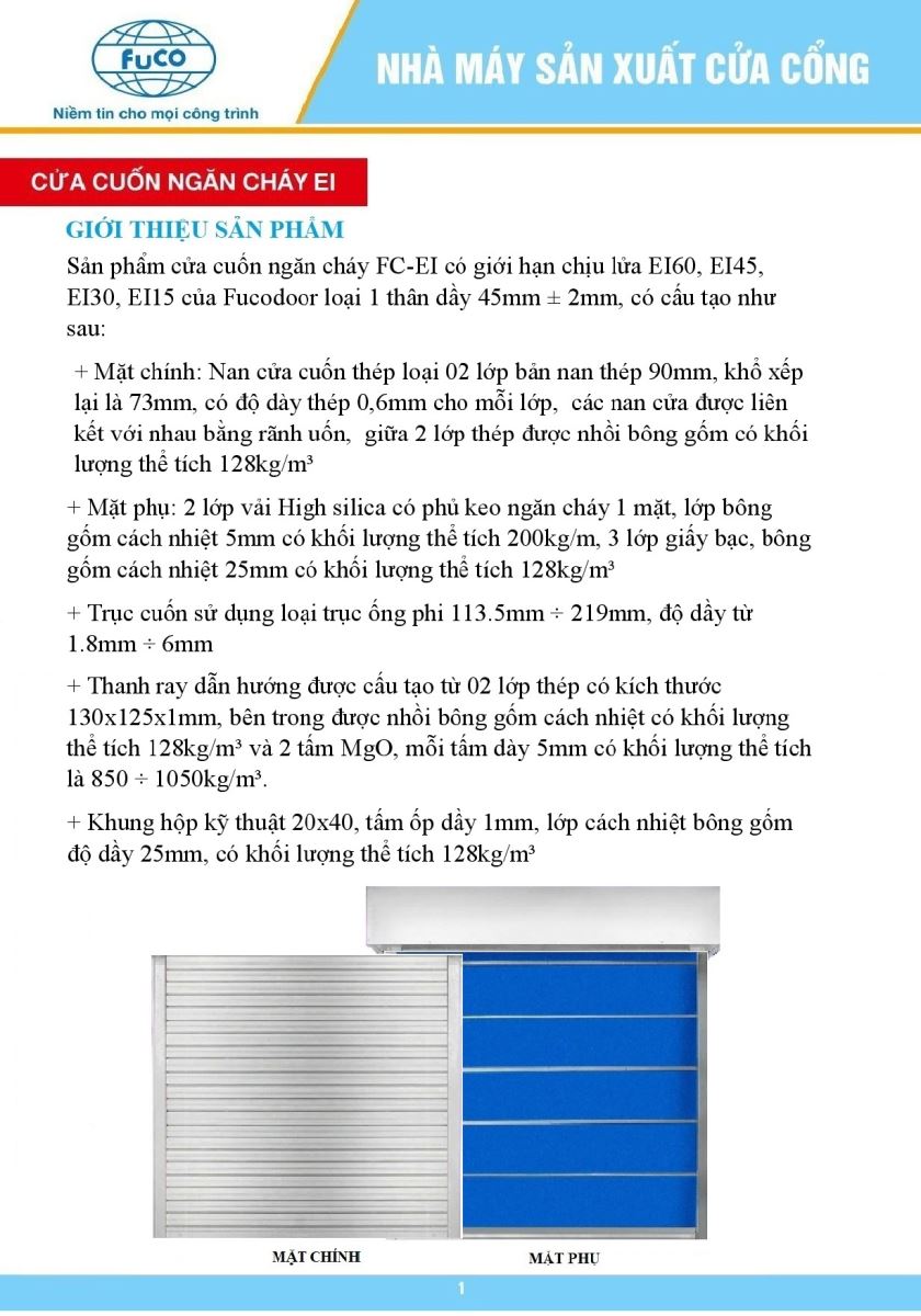 chống cháy cách nhiệt EI15, cửa cuốn ngăn cháy  EI30, cửa cuốn ngăn cháy, chống cháy cách nhiệt EI45, cửa cuốn ngăn cháy, chống cháy cách nhiệt EI60, cửa cuốn ngăn cháy EI70