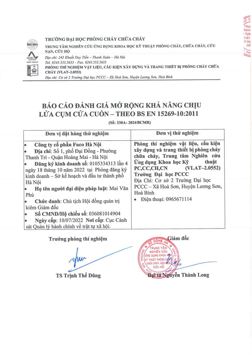 Giá cửa cuốn, ngăn cháy, chống cháy EI tại Hà Nội