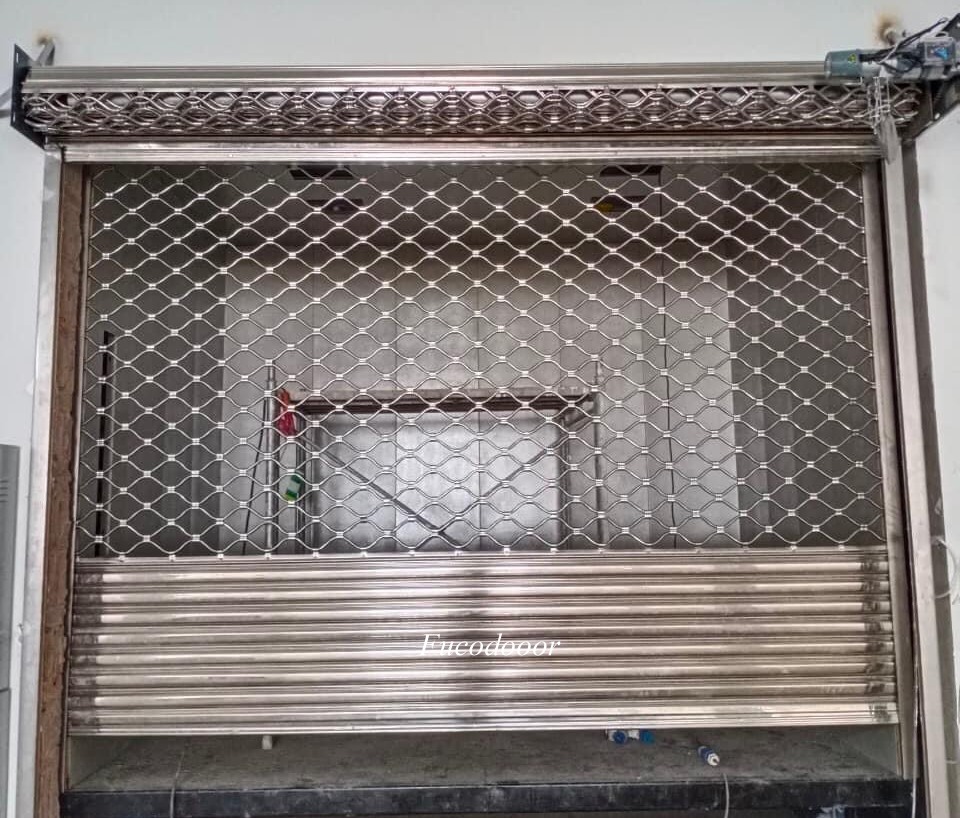 Báo giá cửa cuốn mắc võng, cửa cuốn mắt cáo