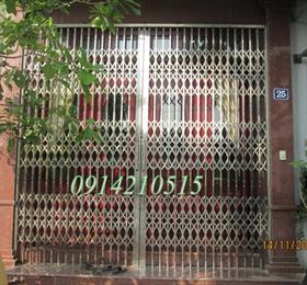 Cửa xếp INOX hộp 20x20 INOX 304 không lá